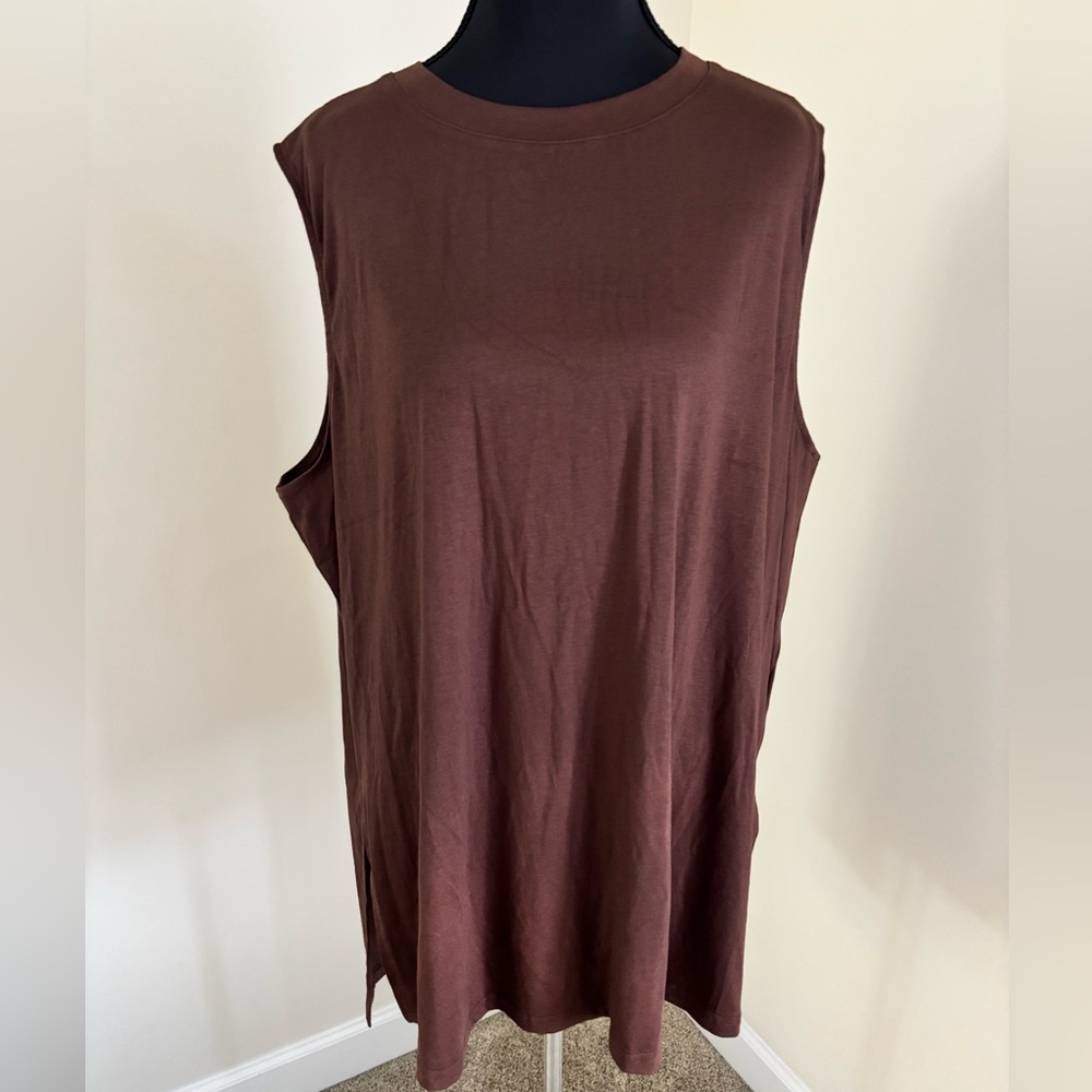 PrettyGarden Sleeveless Brown Top